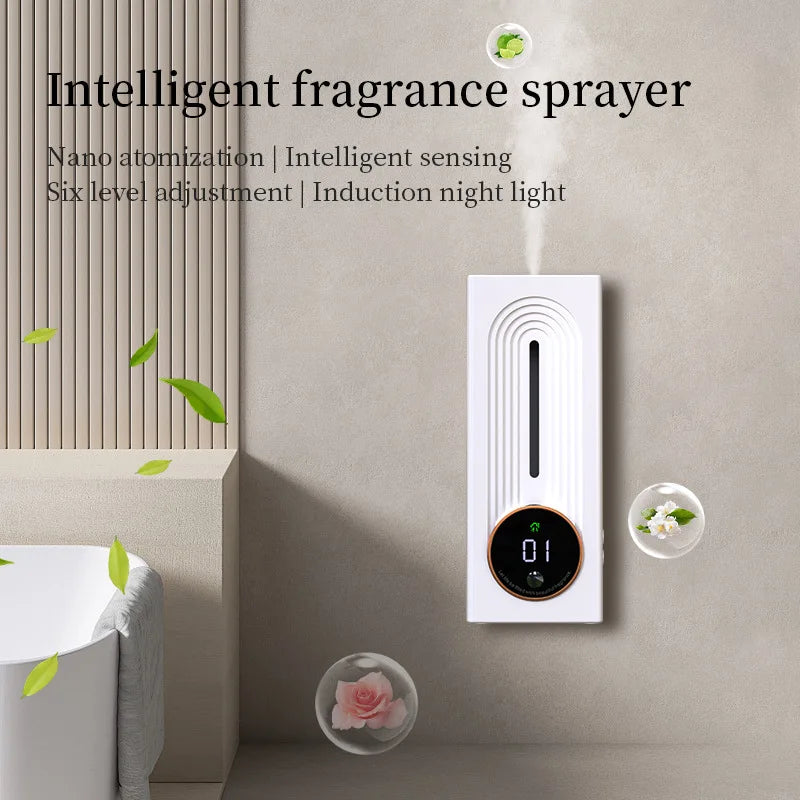2025 Smart Wall-Mounted Aroma Diffuser - Automatic & Sensor-Controlled Fragrance Sprayer